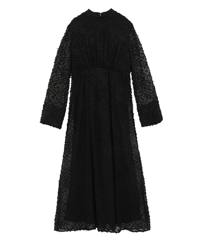 SNOW DOT JACQUARD ONEPIECE – BLACK | CLANE | INTERNATIONAL RELATION